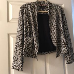 Anthropologie retro print blazer